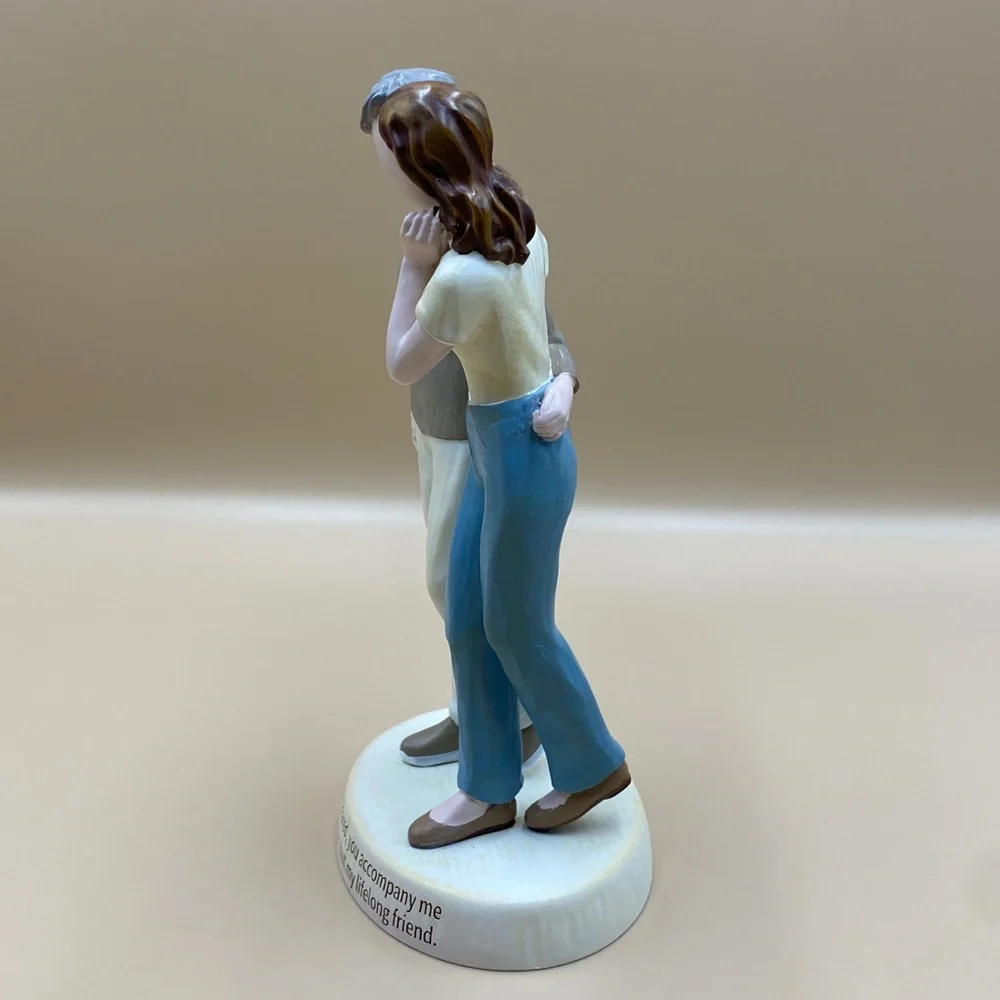Heartfelt Mother and Daughter Figurine. Elderly. Senior